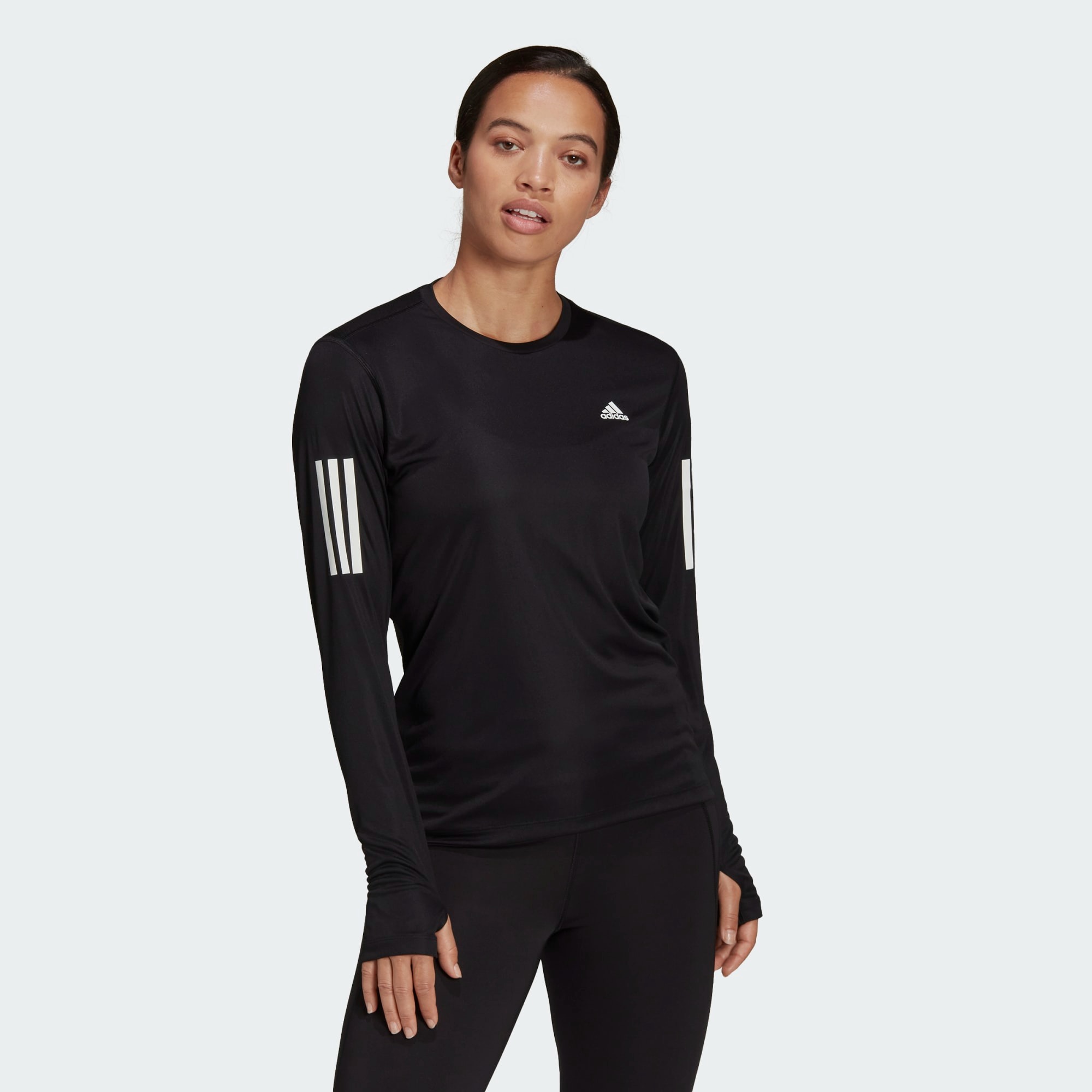 Own The Run Long Sleeve Tee Dame Black