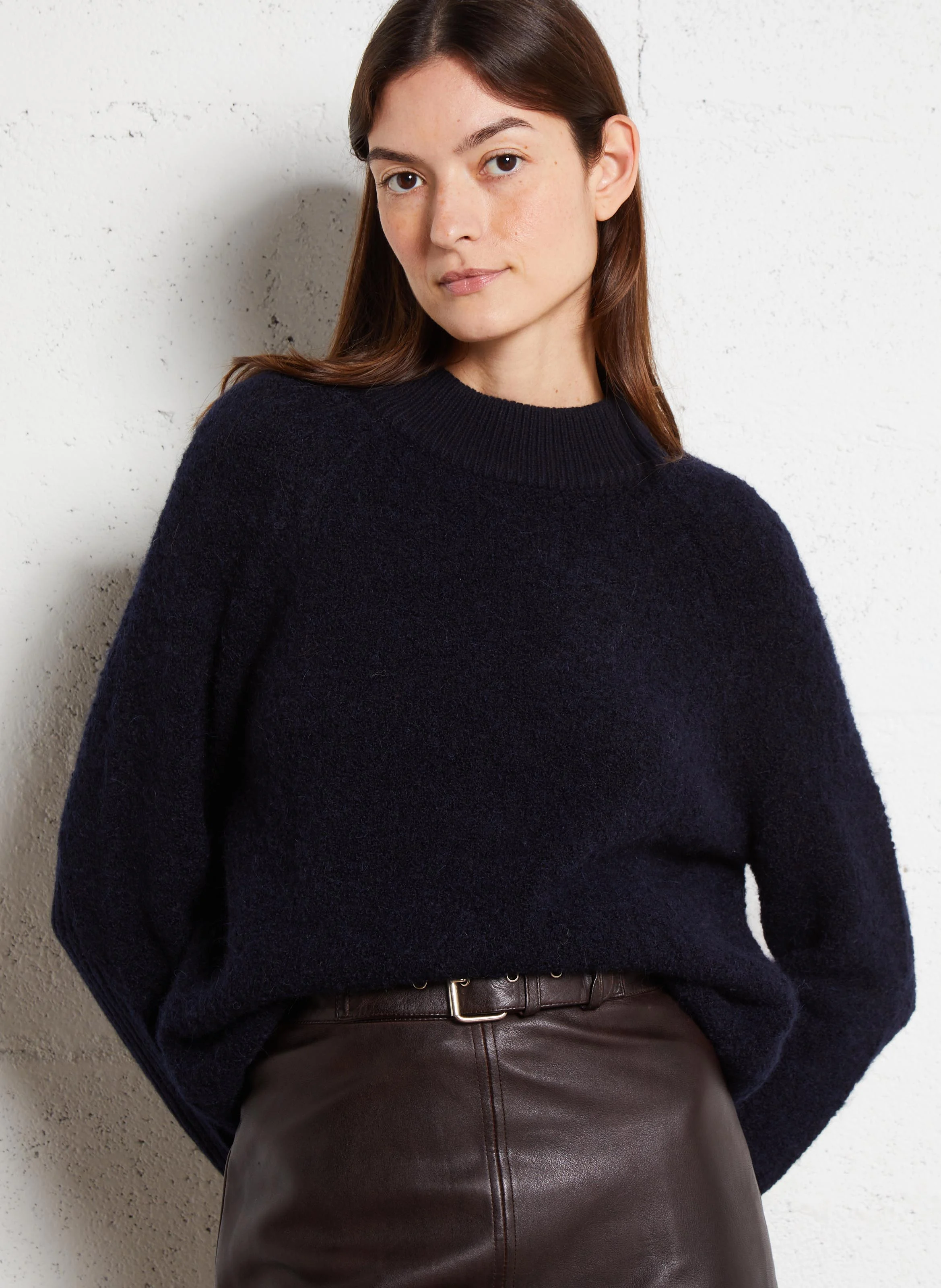 CLARCK - Pull col rond| Violet