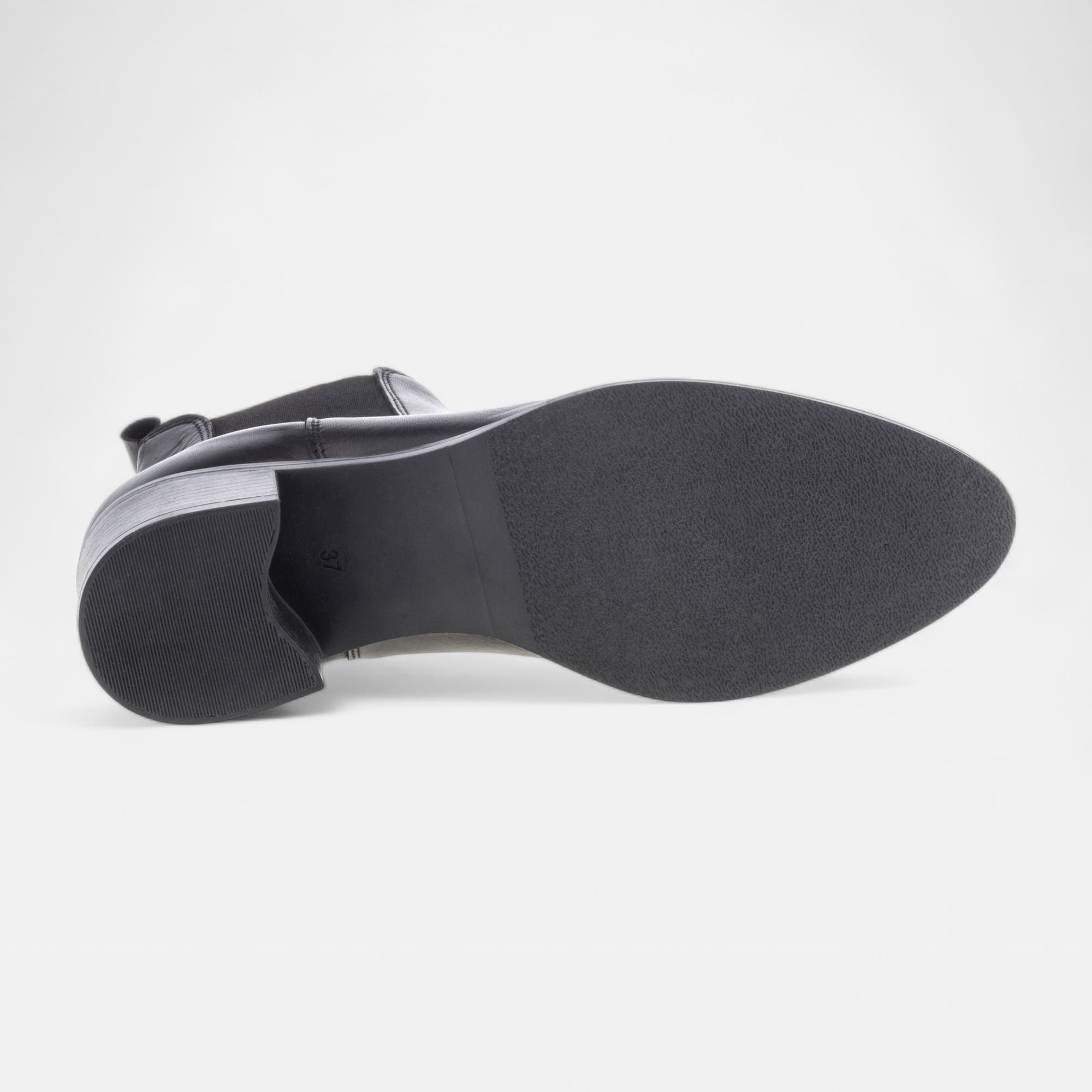 Boots chelsea Femme en cuir noir