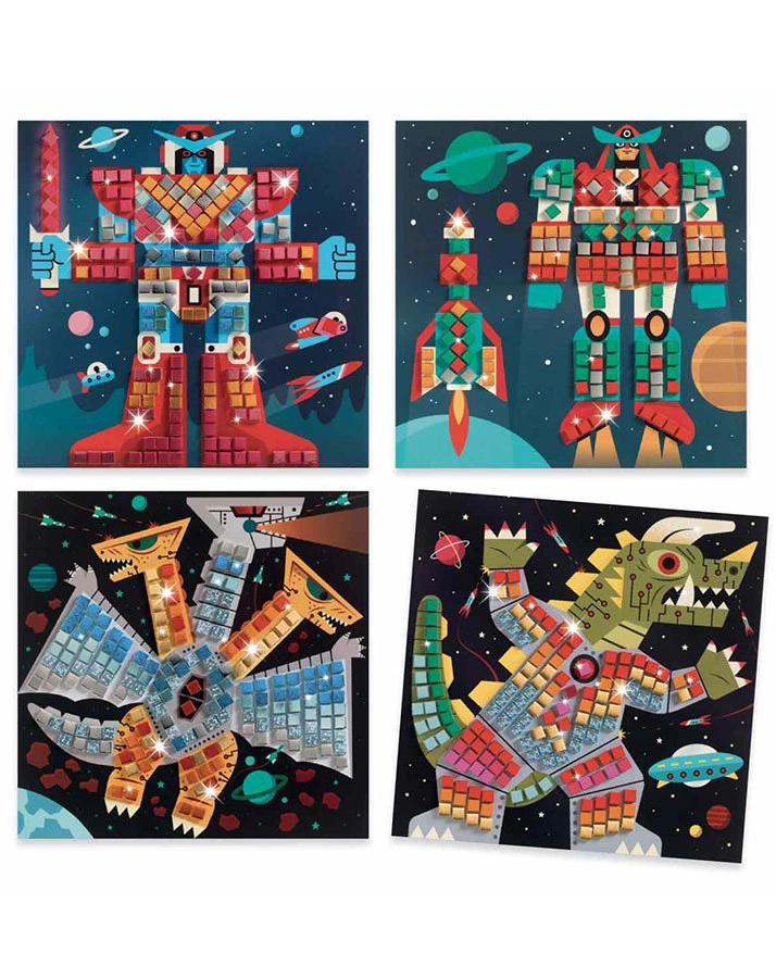 Mosaik-Bastelset SPACE BATTLE 16-teilig in bunt