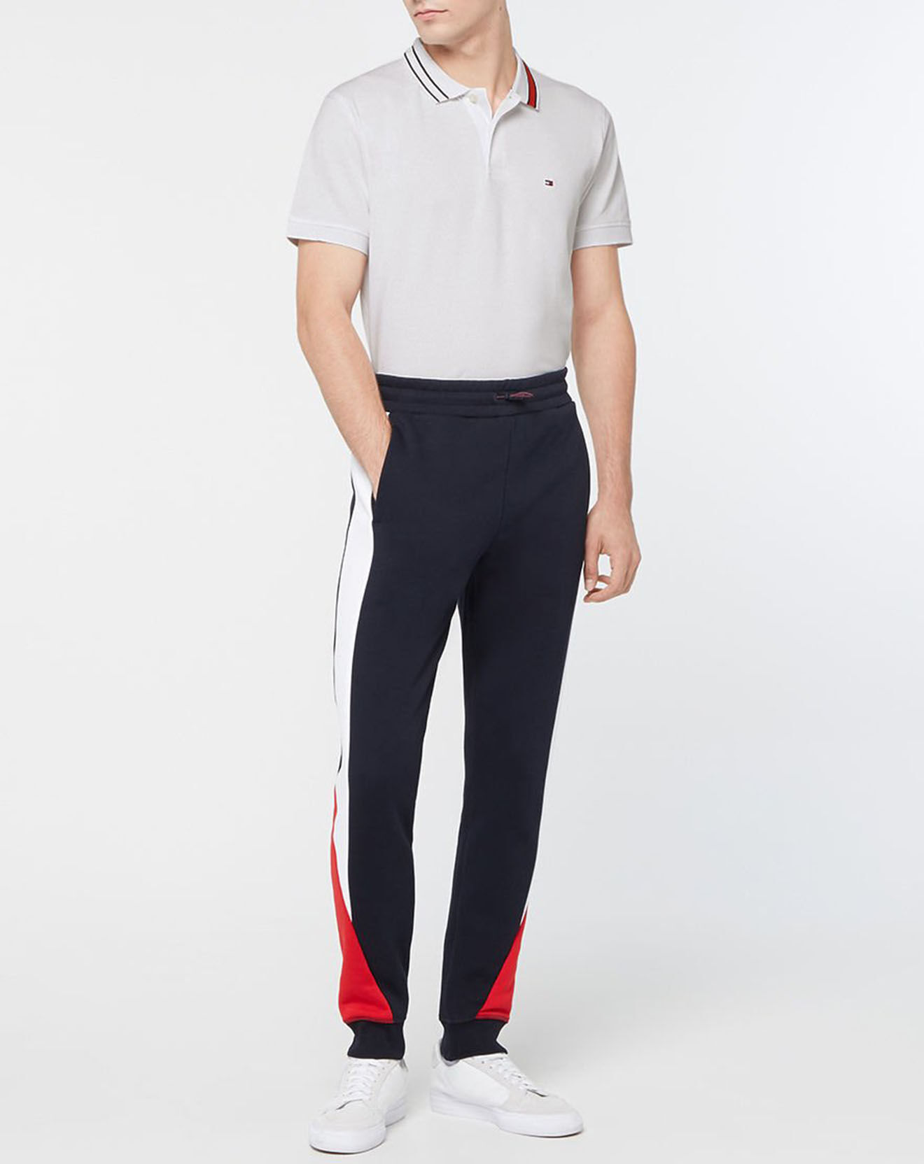 Tommy Hilfiger Polo Regular en Coton Bio mélangé Sophisticated Tipping blanc