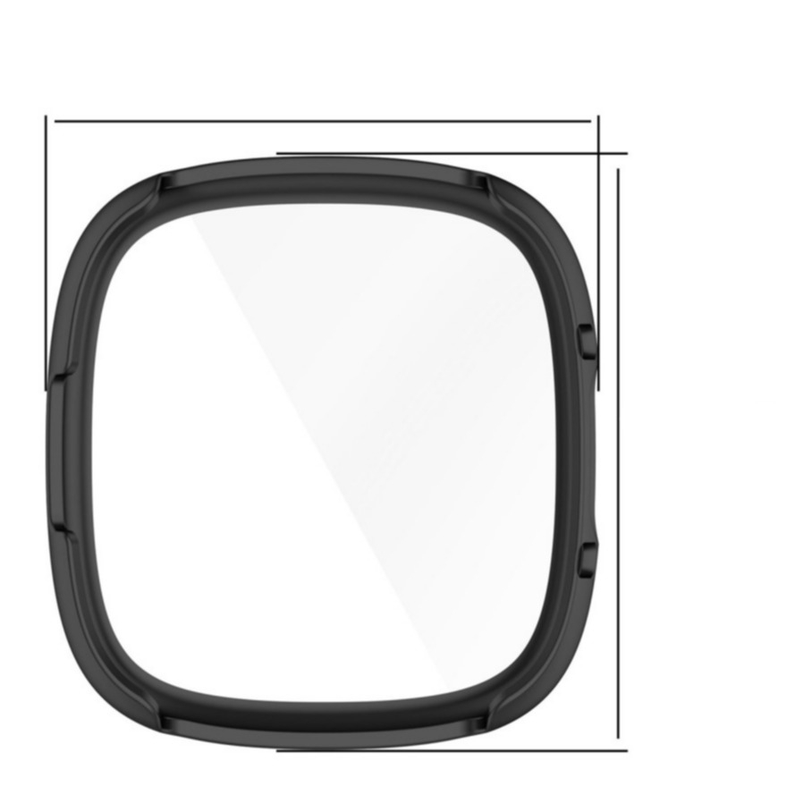 Fitbit Versa 4 / Sense 2 Hardcase Bumper Hülle mit Displayschutz - Roségold