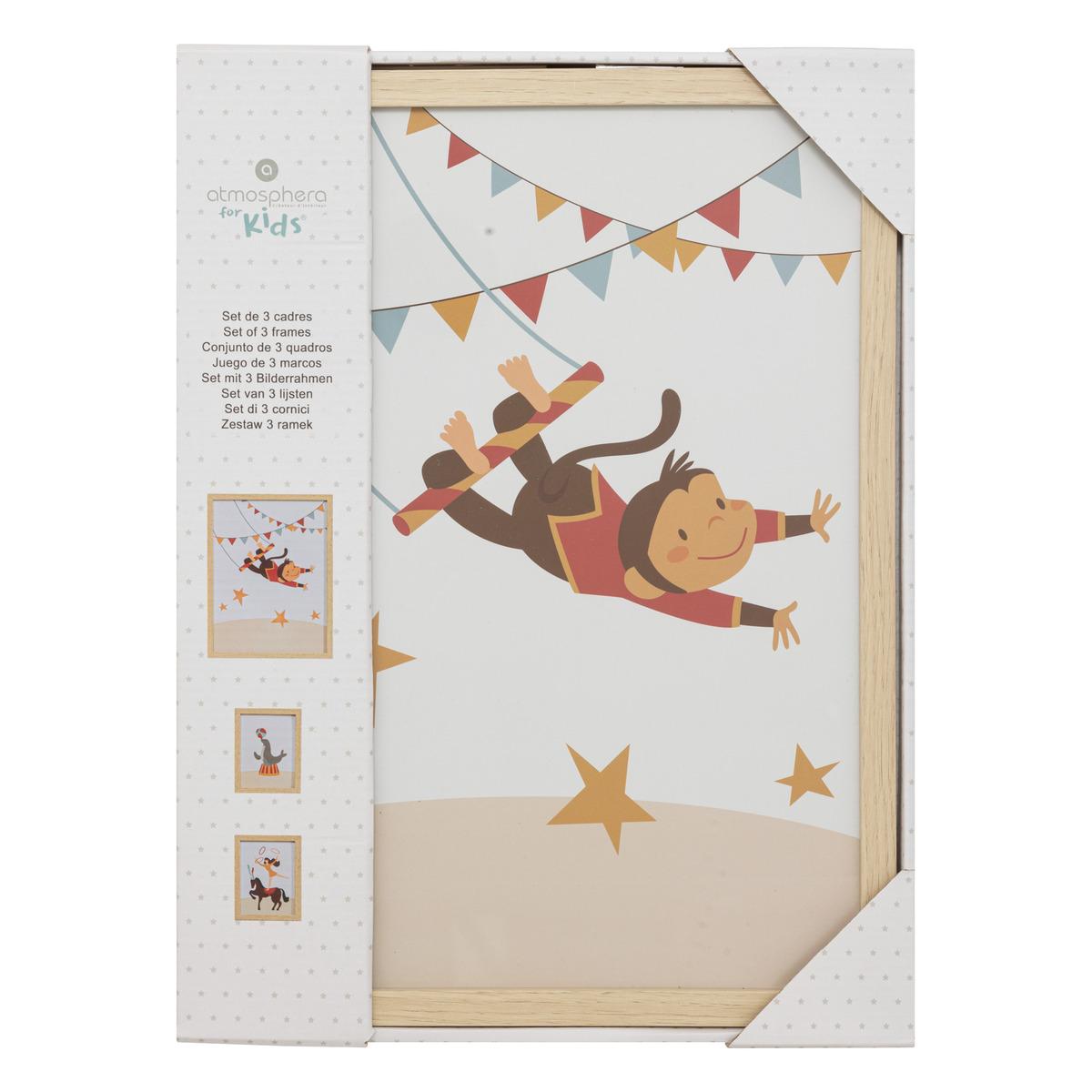 CADRE DECO CIRCUS X3 PIECES