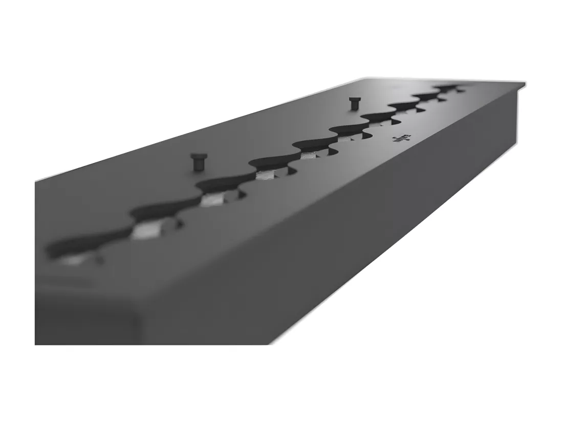 Brûleur à bioéthanol encastrable en acier inoxydable noir, 4 l, 100 cm