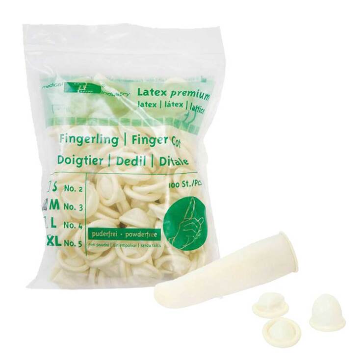 Fingerling Latex Größe 3 unsteril puderfrei 9777, 100 St