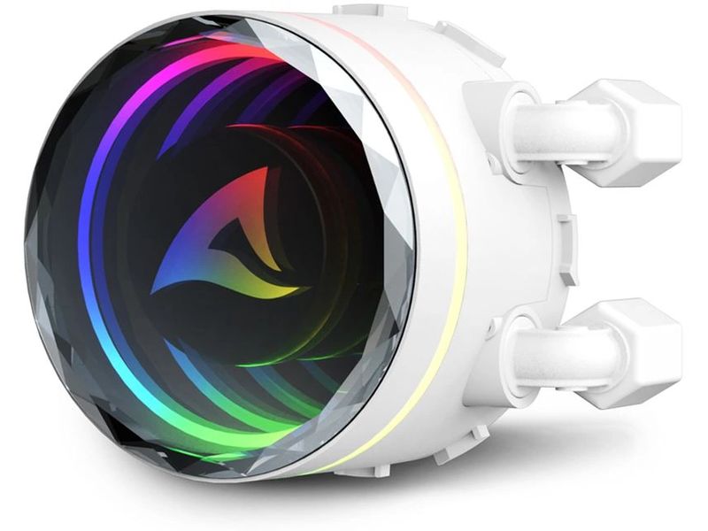 Sharkoon Wasserkühlung S90 RGB Weiss Kompakte All-in-One-Wasserkühlung mit einem 360-Millimeter-Radiator