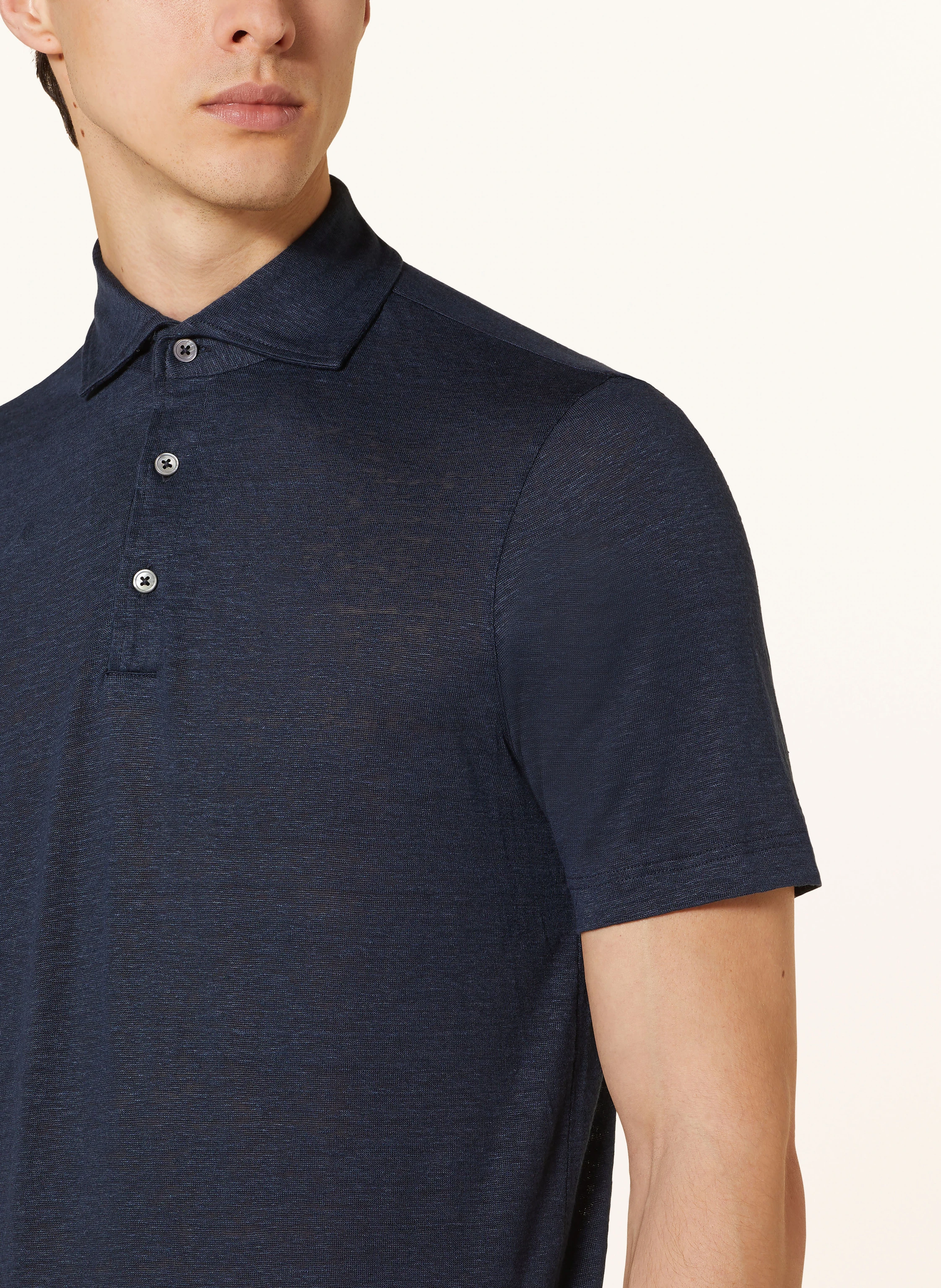 GRAN SASSO Jersey-Poloshirt aus Leinen