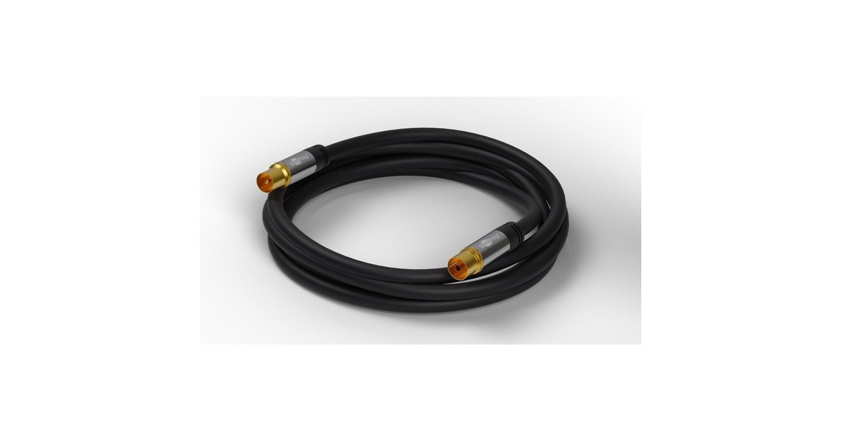 goobayTV Antennekabel  (Zwart, 10 meter, 135 dB)