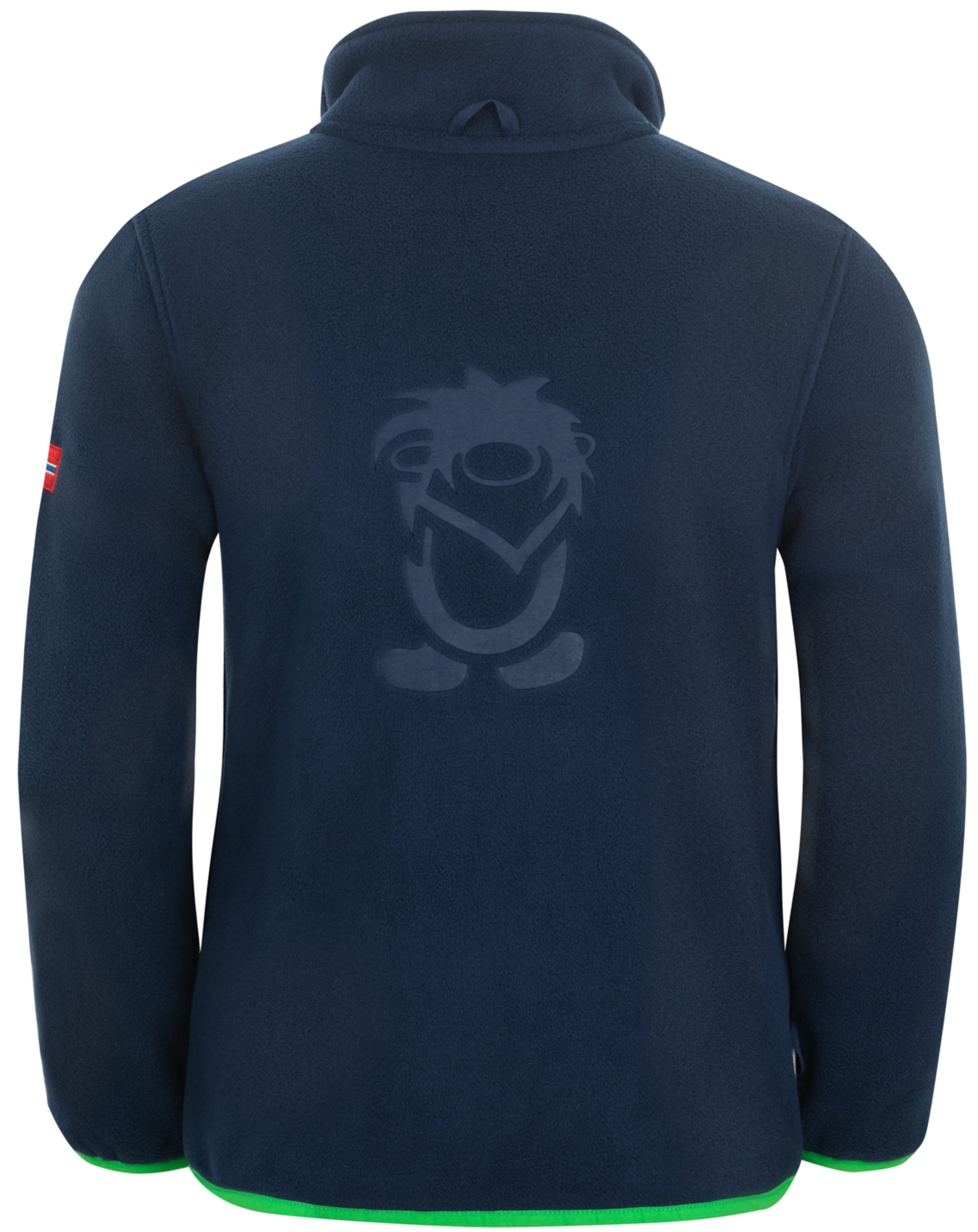 Fleece-JaKids OPPDAL XT ZIP-IN in navy/bright green