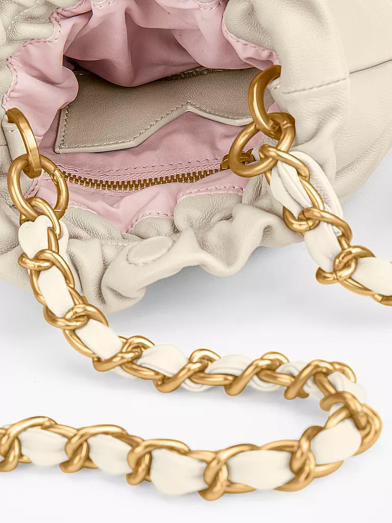 LES VISIONNAIRES Ledertasche - Bucket Bag LILOU SILKY creme
