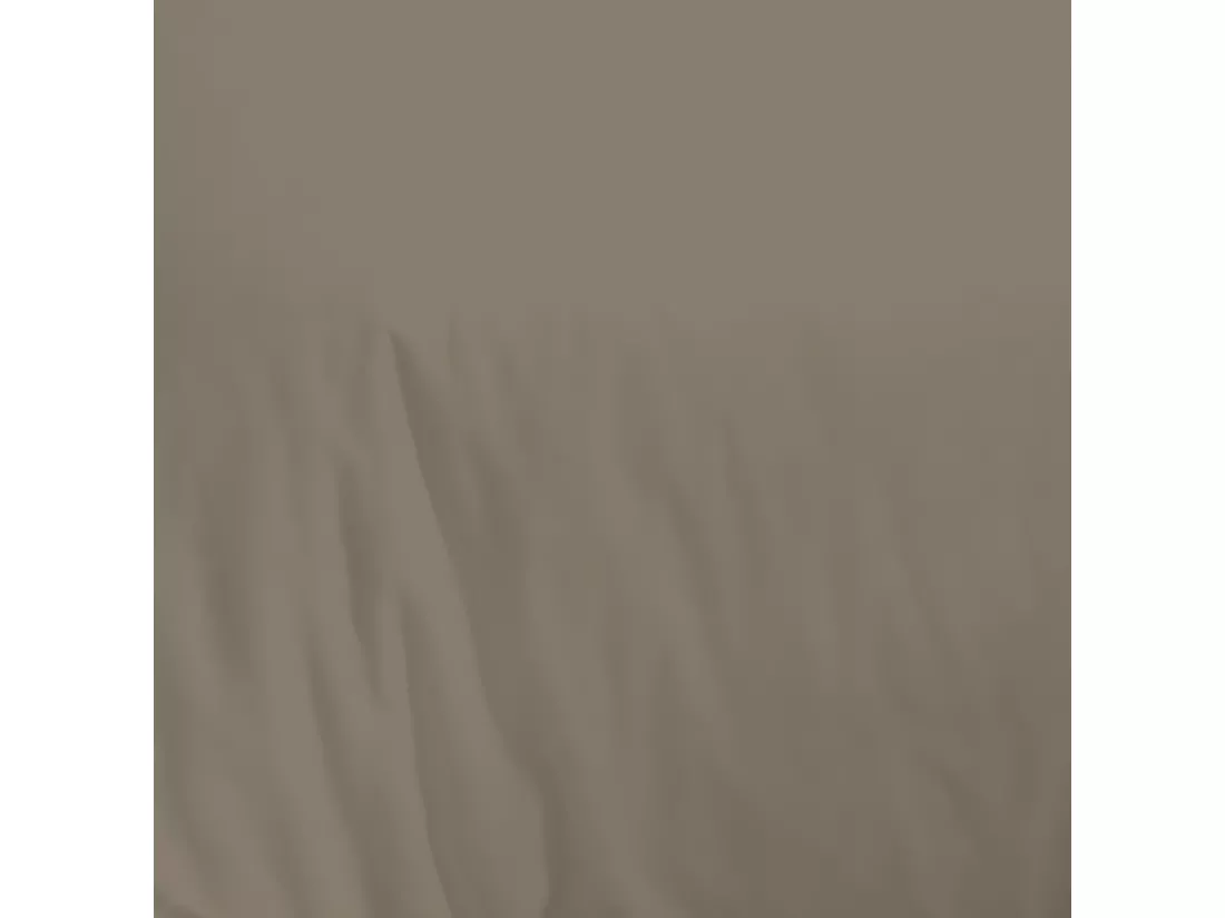 Housse de couette en coton 57 fils unie vison 140x200cm