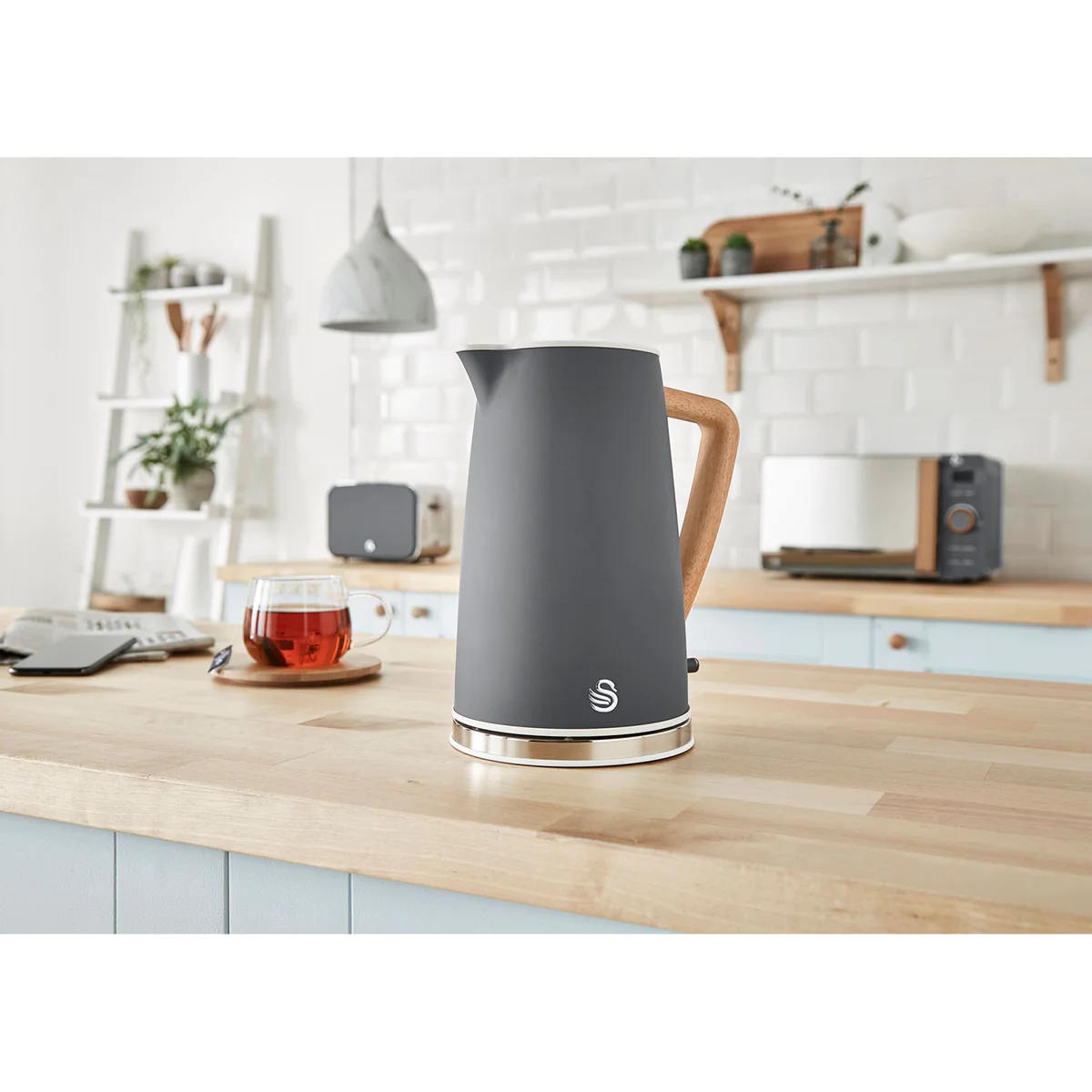 Bouilloire électrique 1,7L Ultra Rapide Sans Fil Design Moderne Nordic