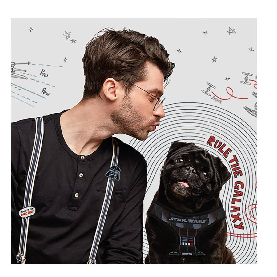 Coleira para cães com estampa de Star Wars da Disney