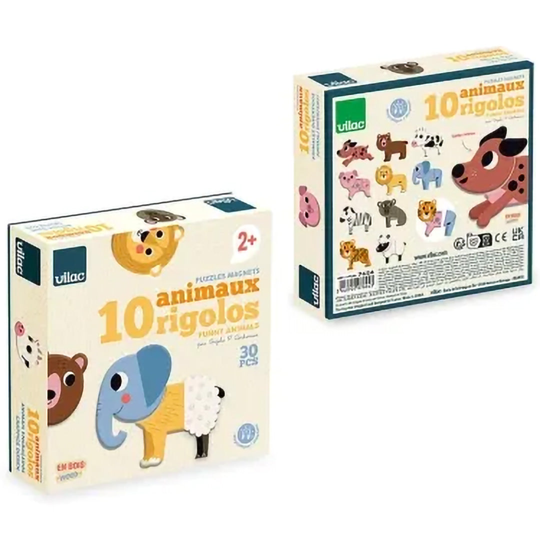 vilac puzzel grappige dieren - 10x3st