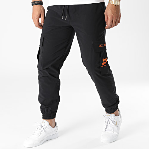 Pantalon Cargo Nounours Noir Orange