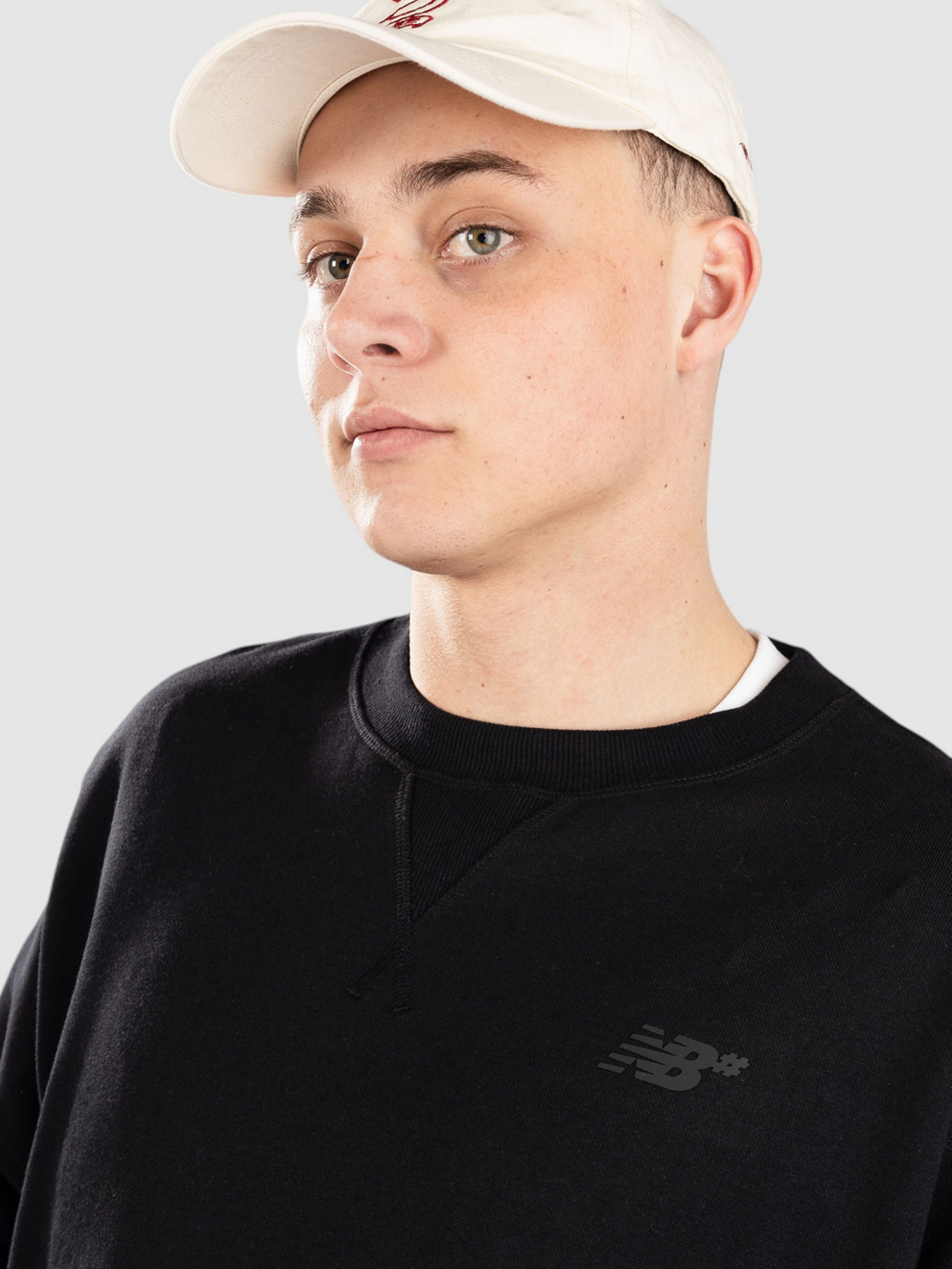 New Balance Numeric French Terry Crew Sweater black