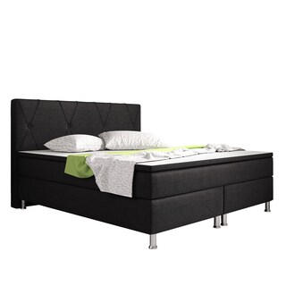 Boxspringbett BOSTON 180 x 200 cm schwarz