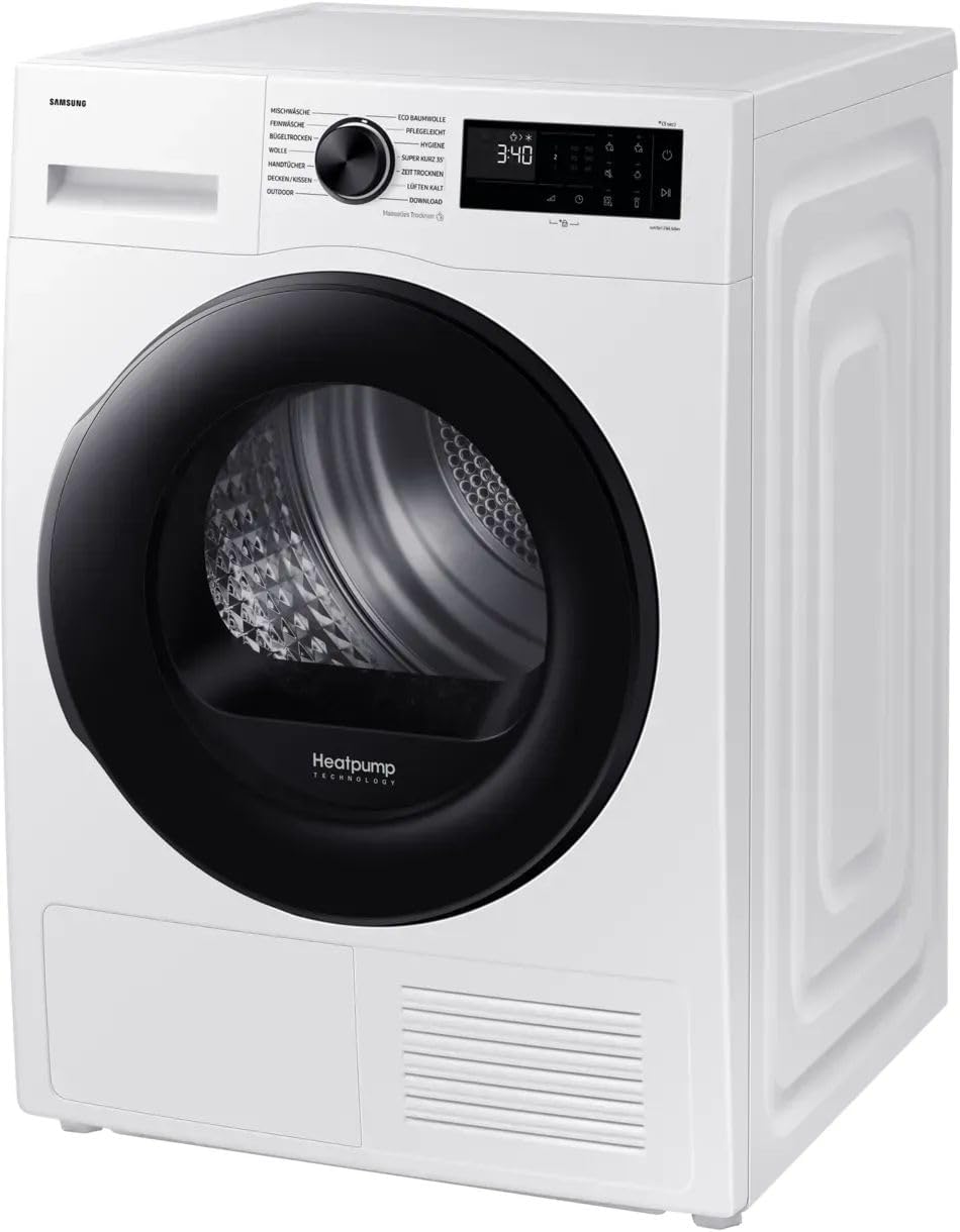 Samsung Wärmepumpentrockner, DV5000D, 9 kg, EEK: C, AI Wäschetrockner mit WiFi-SmartThings-App, Hygiene-Programm, Air Refresh, Knitterschutz, DV90DG52A0AEEG