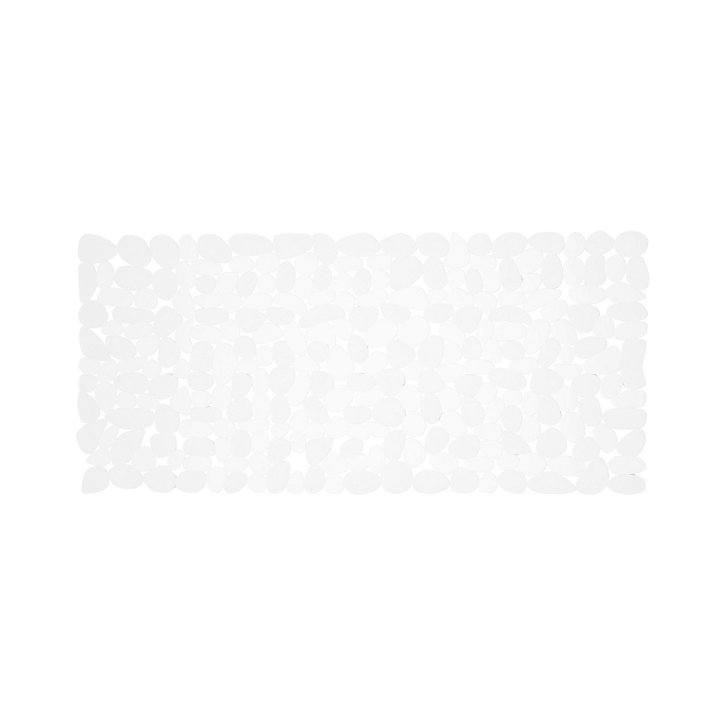 Tapis antidérapant rectangulaire baignoire et douche GoodHome Koros coloris blanc en PVC L.70 x l.33 cm