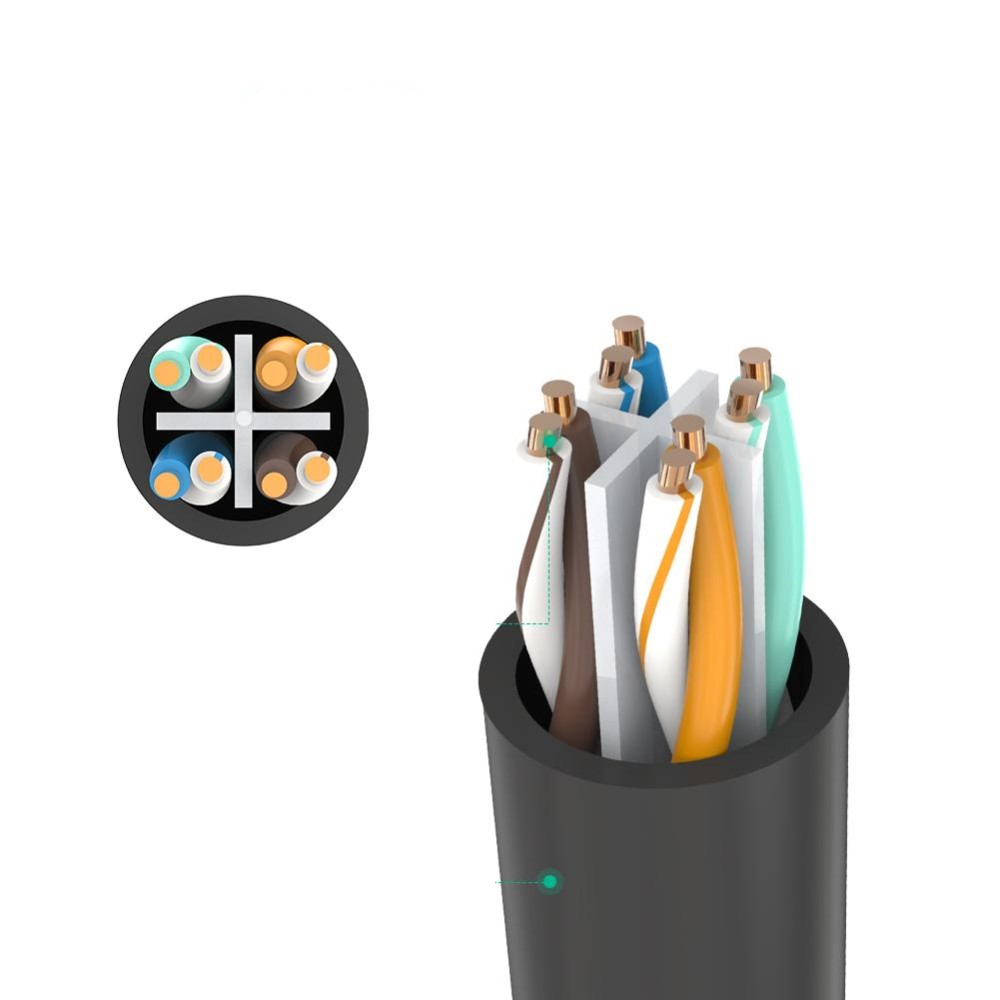 (3m) CAT 6 Ethernet LAN RJ45 Netzwerk Verlängerungskabel Adapter Kabel - Schwarz