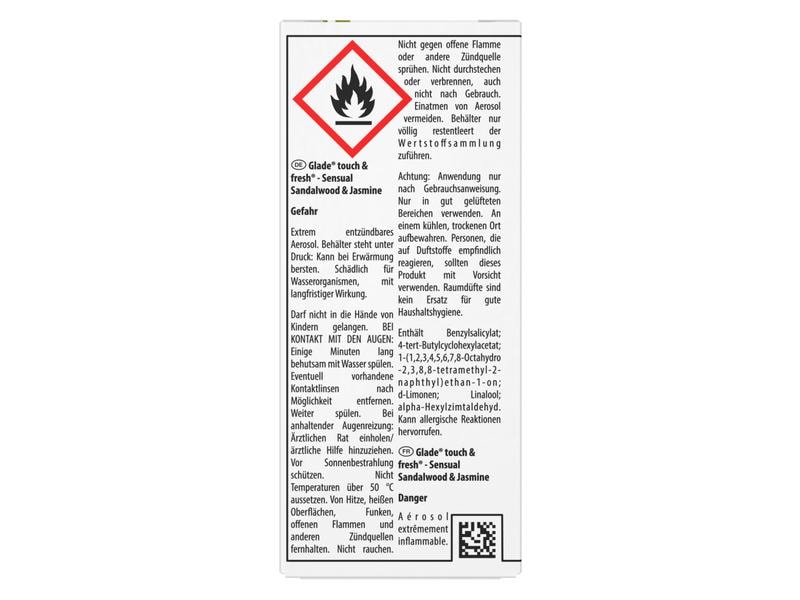 Glade Touch & Fresh Sensual Sandalwood Jasmine Nachfüller 1 Erfrischender Raumduft-Nachfüller