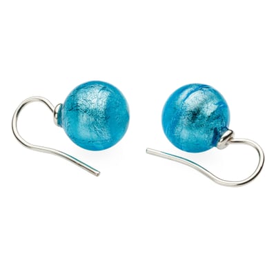 Ohrhänger Muranoglas, Türkis