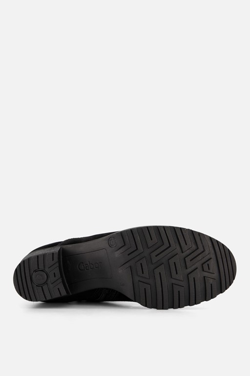 Gabor Enkellaarsjes zwart Suede
