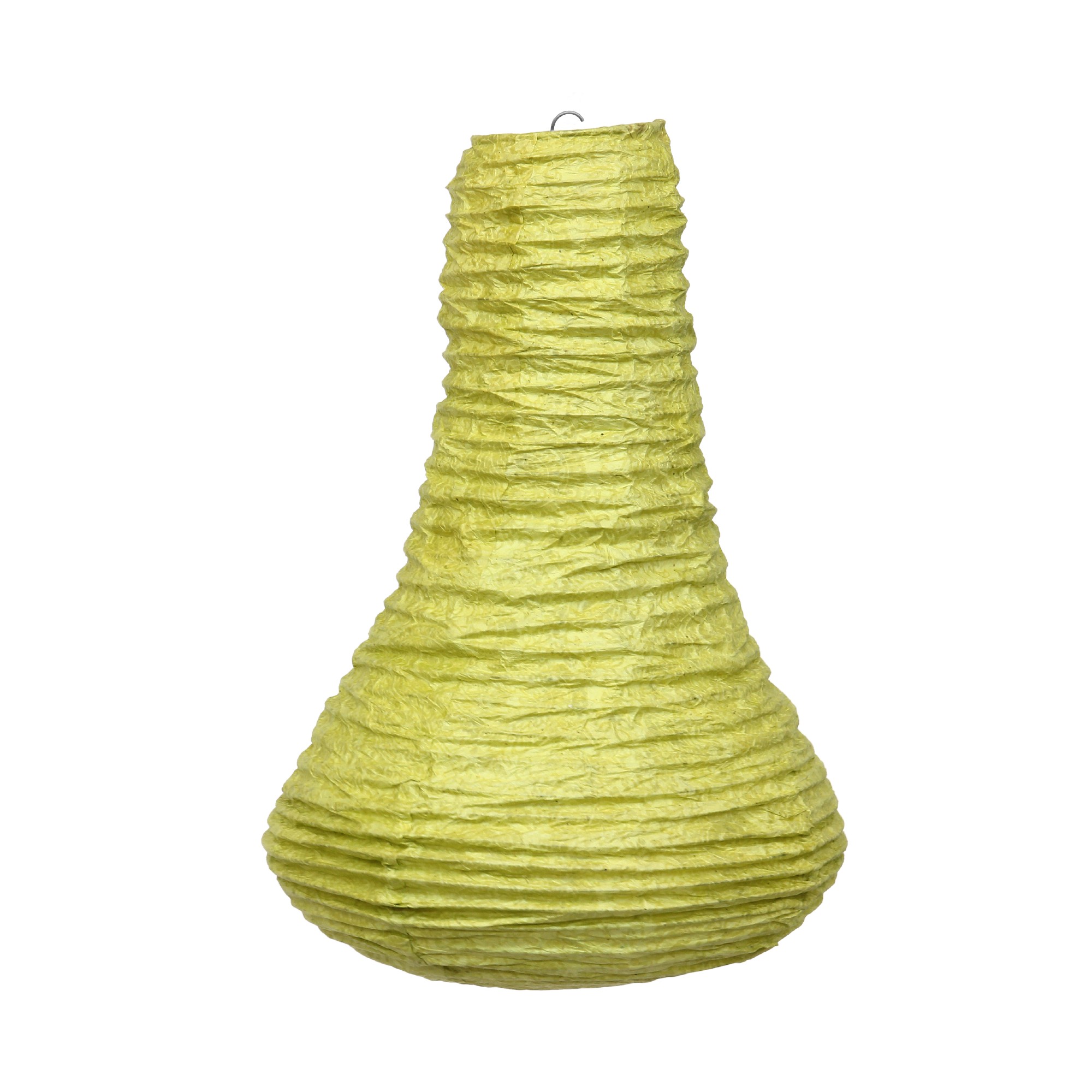 Papierlampe 'Tropfen', senfgelb, Ø 30 cm, H 54 cm von fischer's lagerhaus