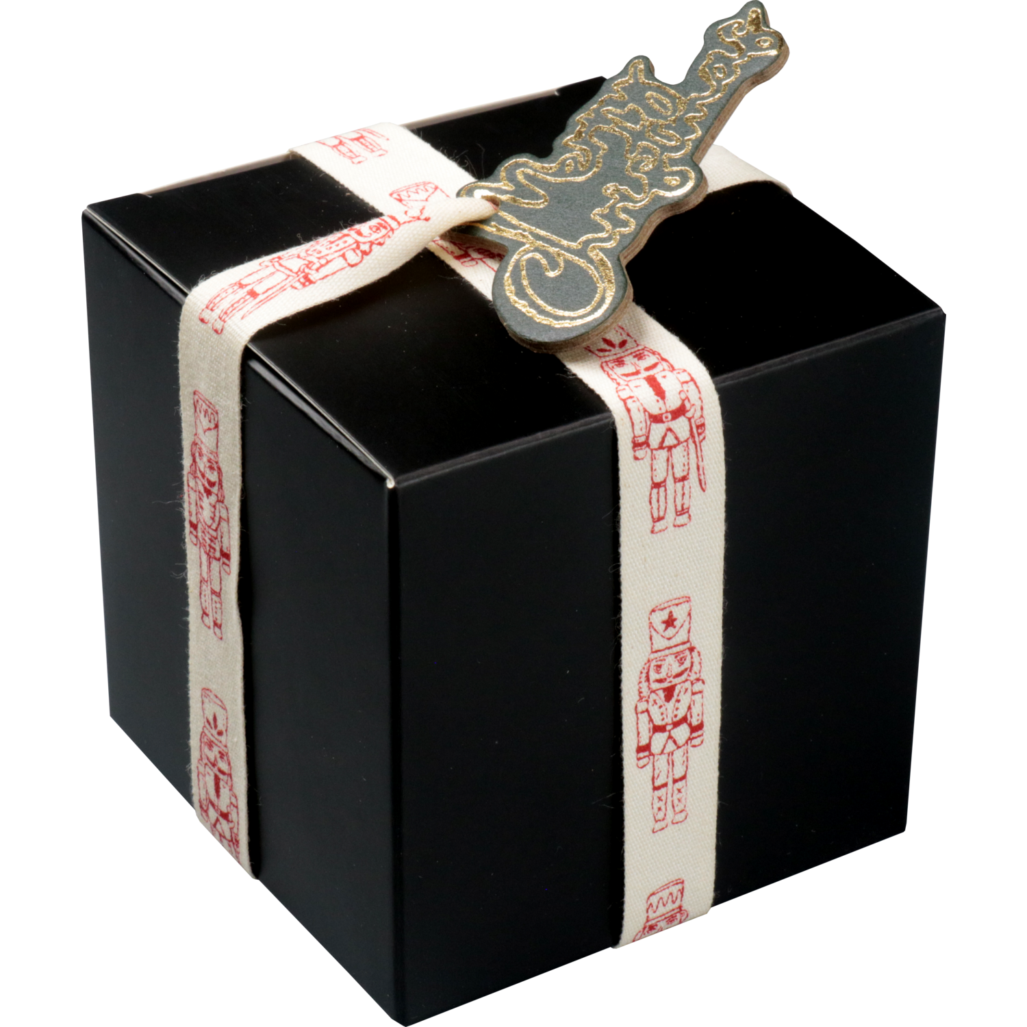 Tag, 5.5x4cm, karton, goud/groen