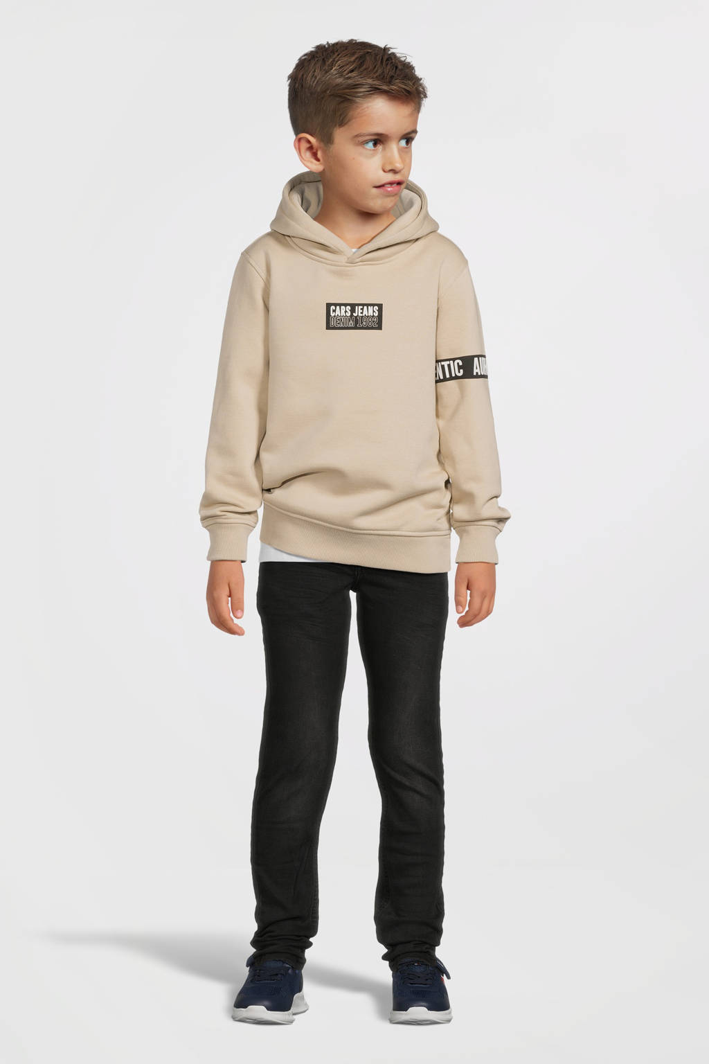 Cars hoodie ZLOW met printopdruk lichtzand
