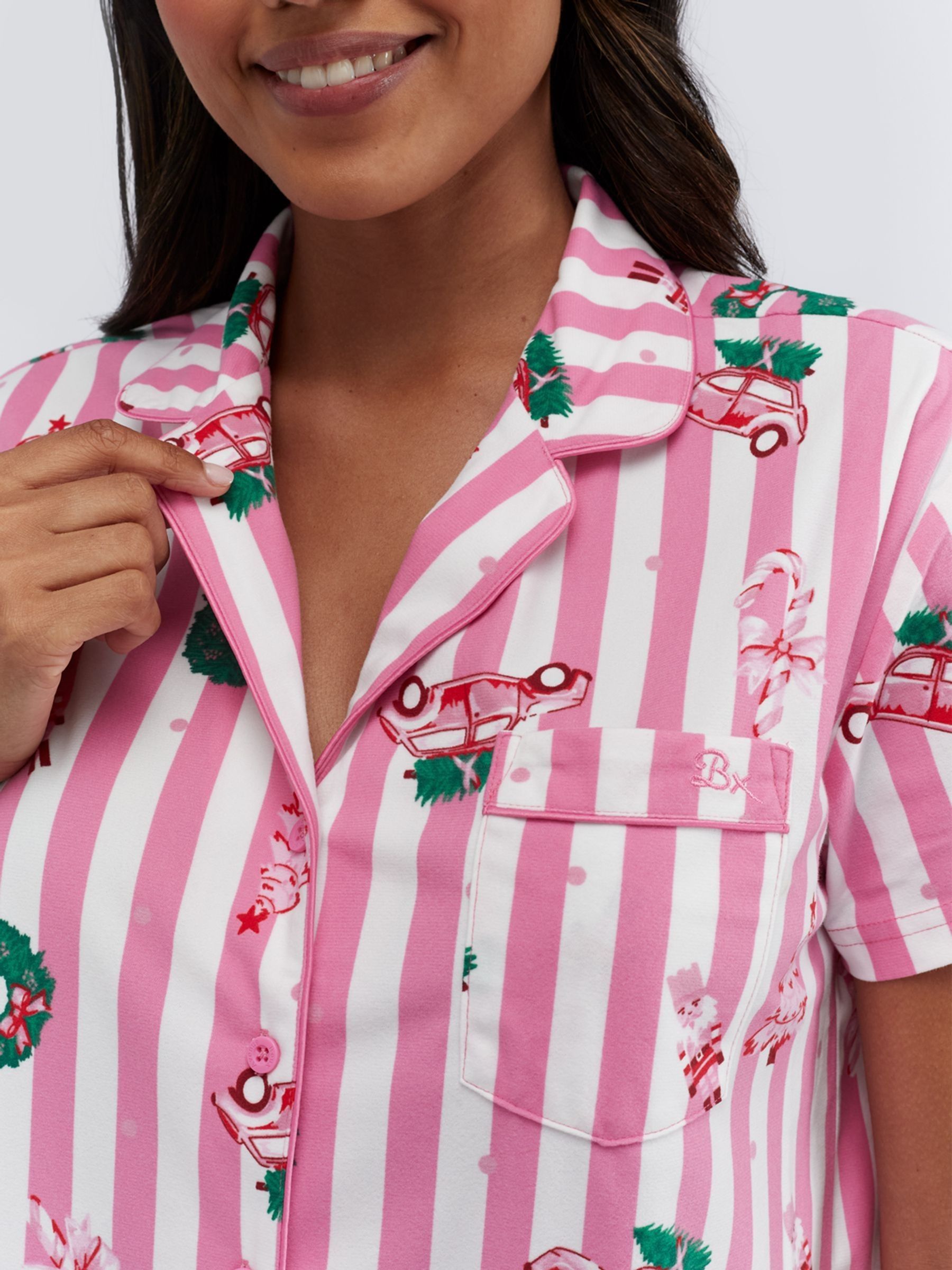 Roze/Witte Kerstprint - Boux Avenue Pyjamas In a Bag