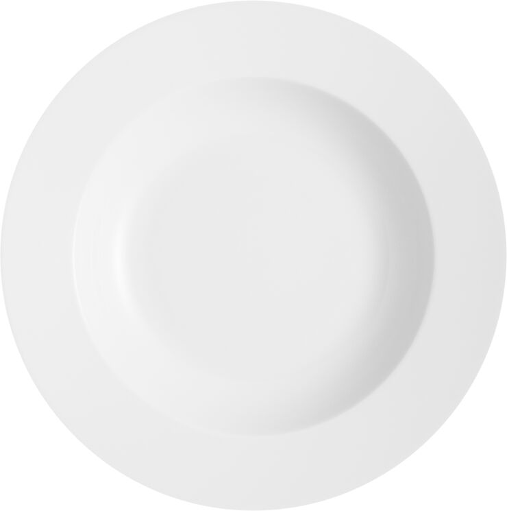 Eva Trio Dyb tallerken rund 25cm Legio 4 stk. Hvid