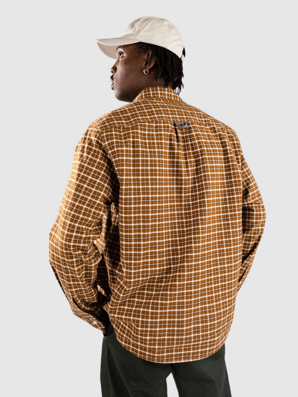HUF Echo Oxford Plaid Shirt russet