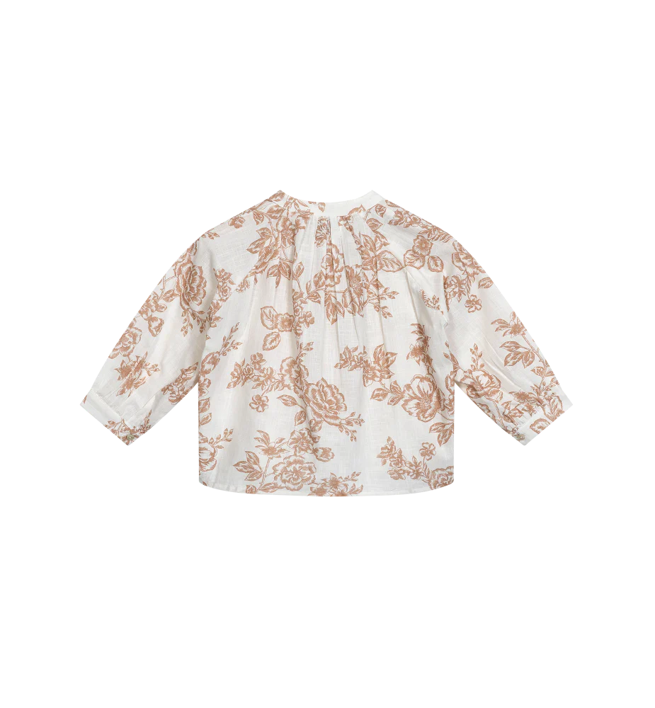 Rose Mini Uma Blouse | Cream - Rose Flowers