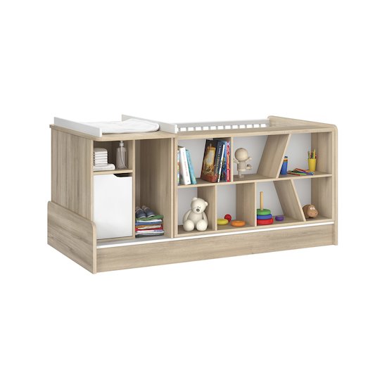 Sacha lit compact bébé 70x140   Chêne        de               Galipette