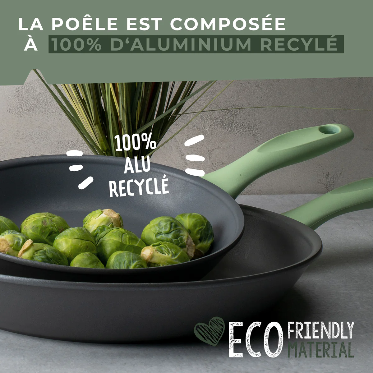 Poêle à frire 28 cm en aluminium recyclé Ecolution Fackelmann