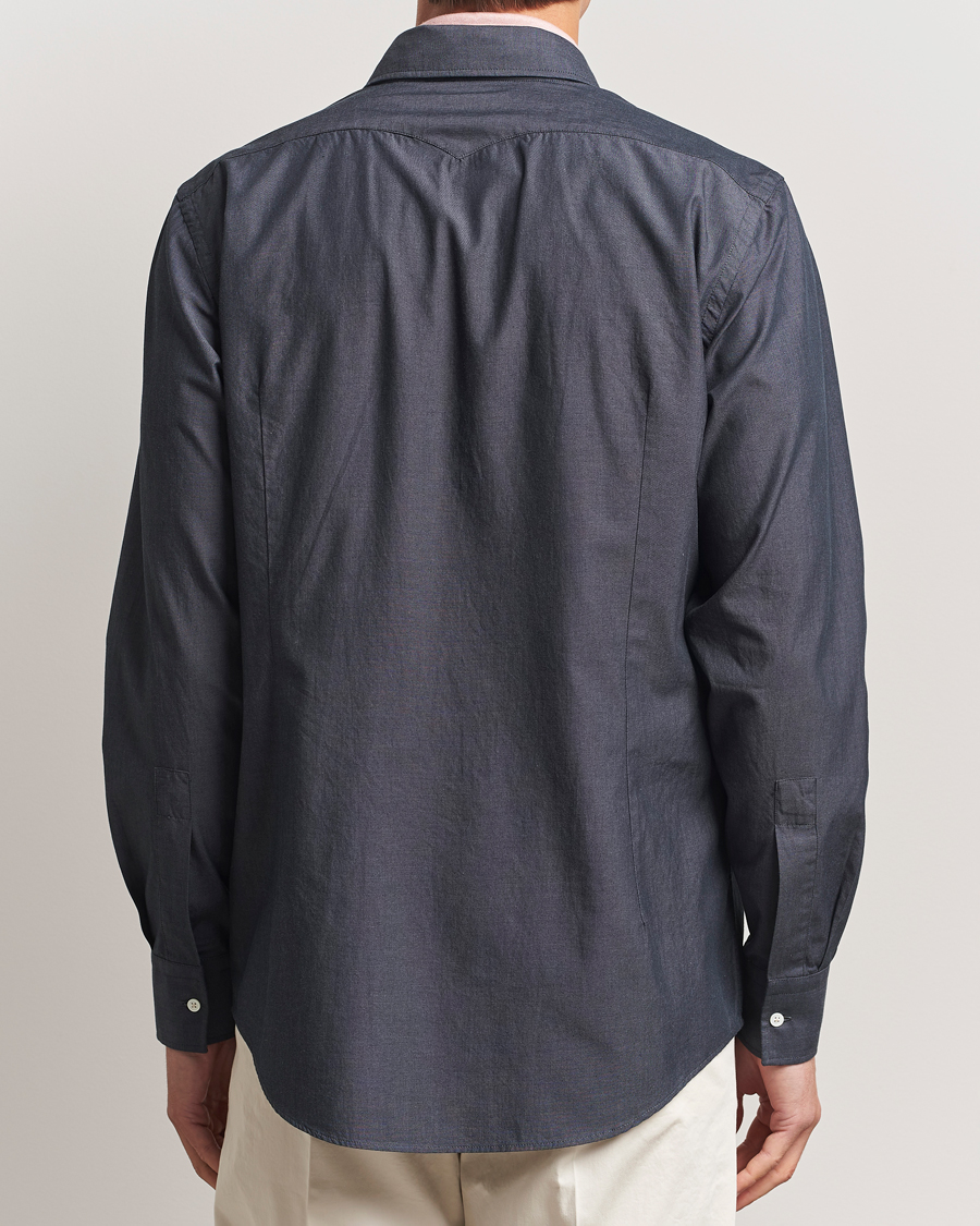 Massimo Alba Arizona Western Shirt Dark Blue