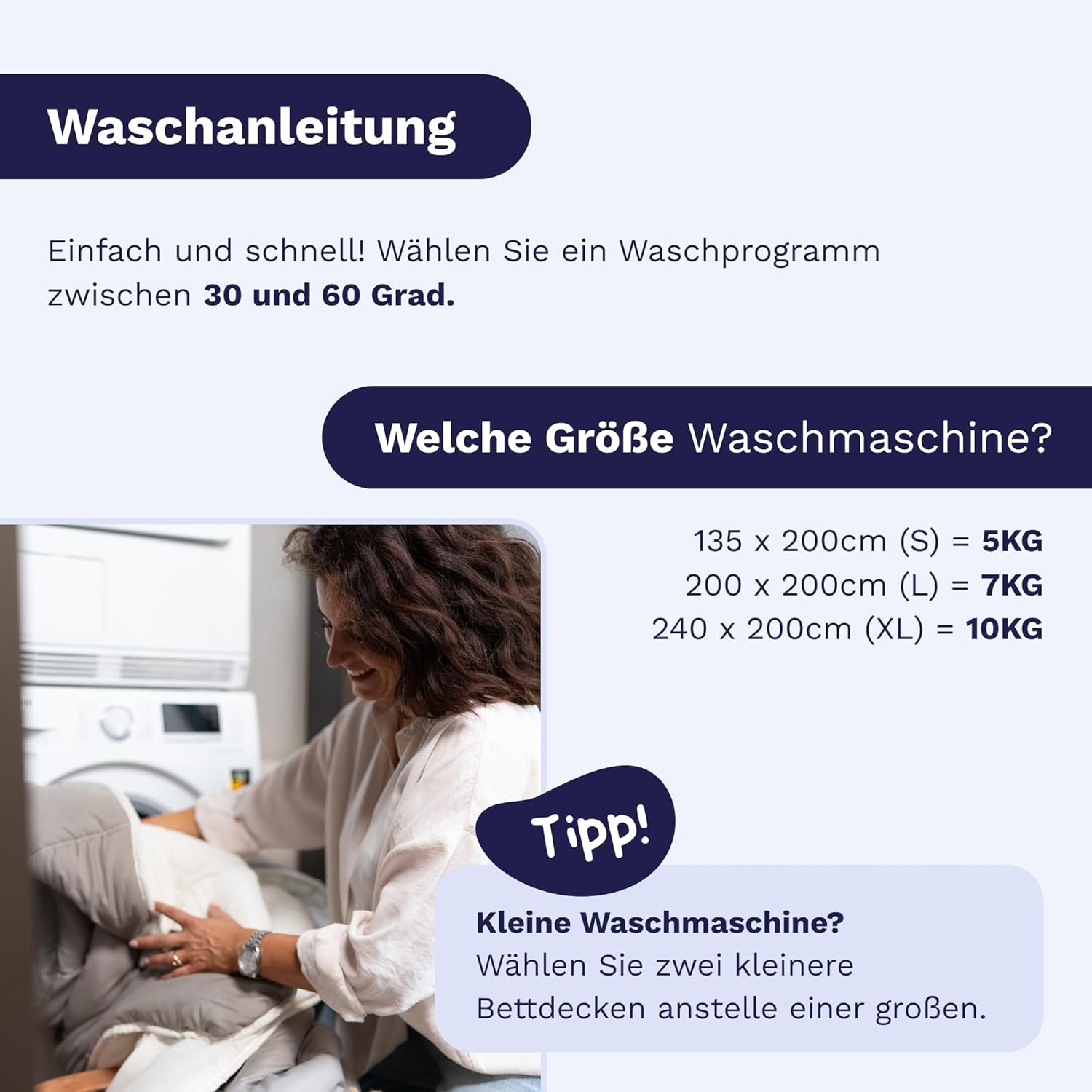 Zelesta Premiumbett – 2in1 Steppbett mit festem Bezug – Waschbar & Hypoallergen – Perkal Baumwolle – Bettdecke ohne Bezug (Silk & Coconut Cream, 140x200)