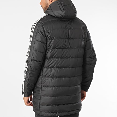 Doudoune Capuche Longue Essential 3 Stripes HZ8522 Noir