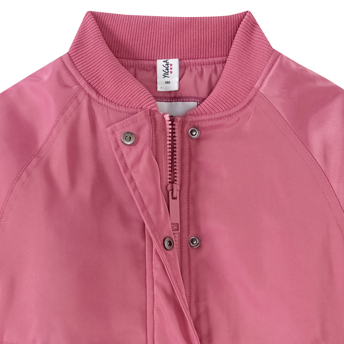 Yigga Mädchen Blouson in Unifarben rosa
