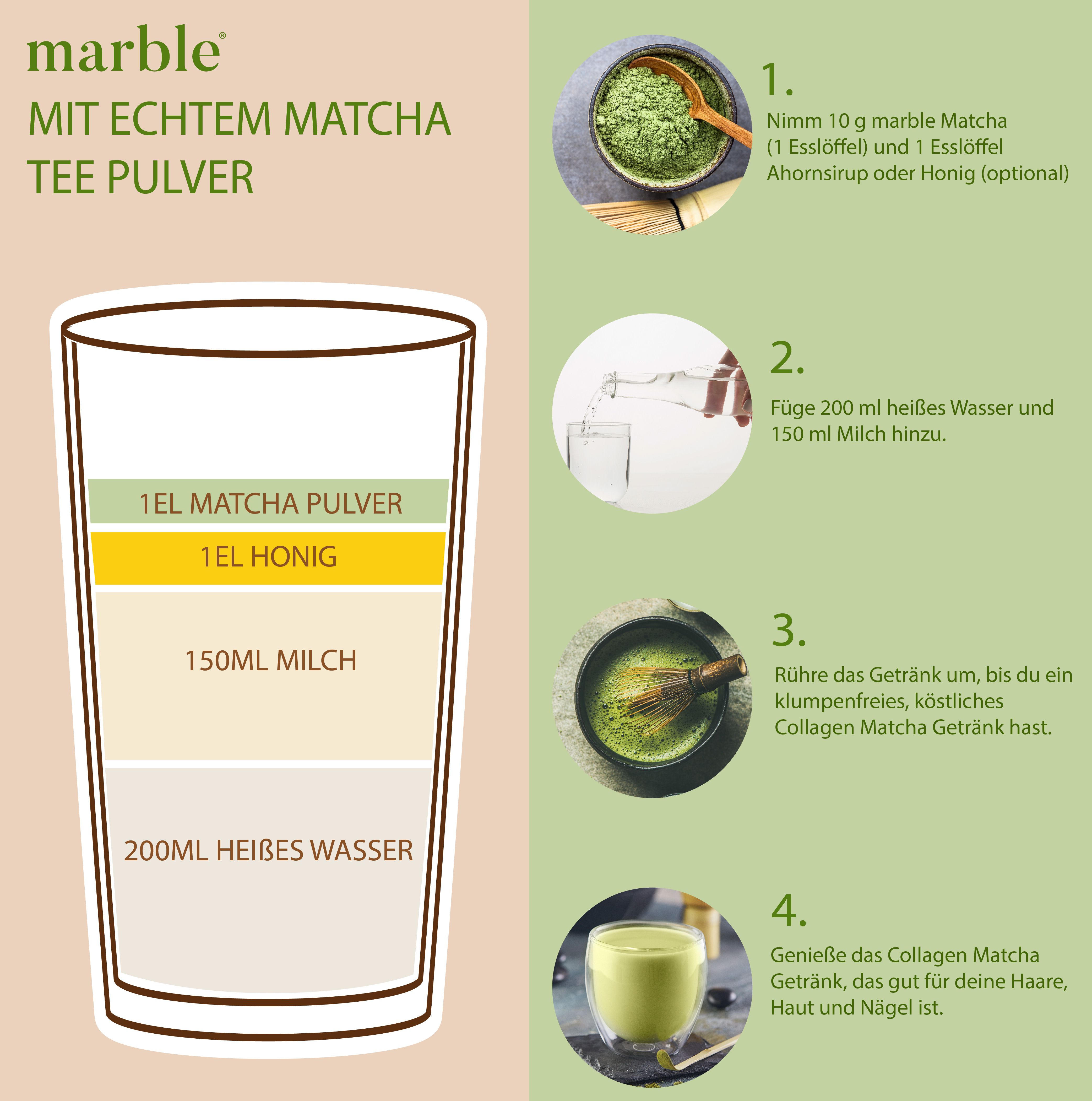 marble® Collagen Pulver Matcha