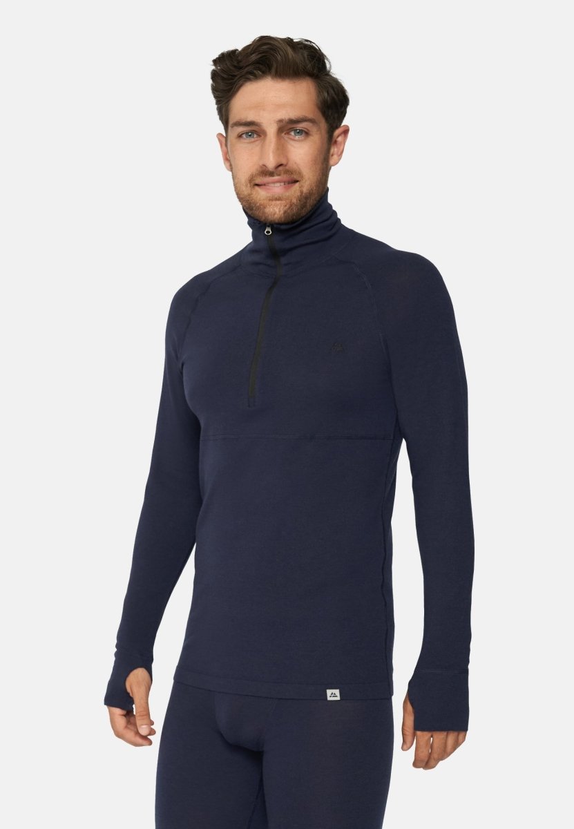 MERINOULD BASELAYER HALF-ZIP BLUSE TIL MÆND