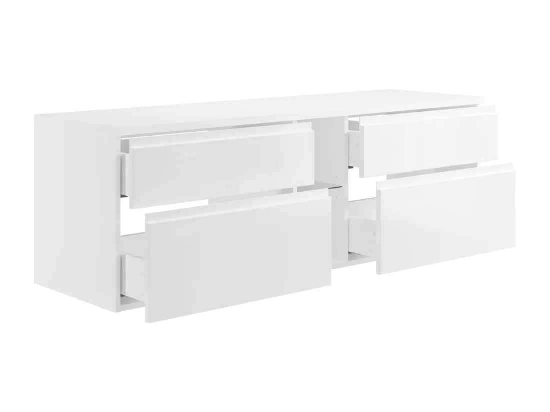Meuble sous vasque suspendu - Blanc - 150 cm - MAGDALENA II