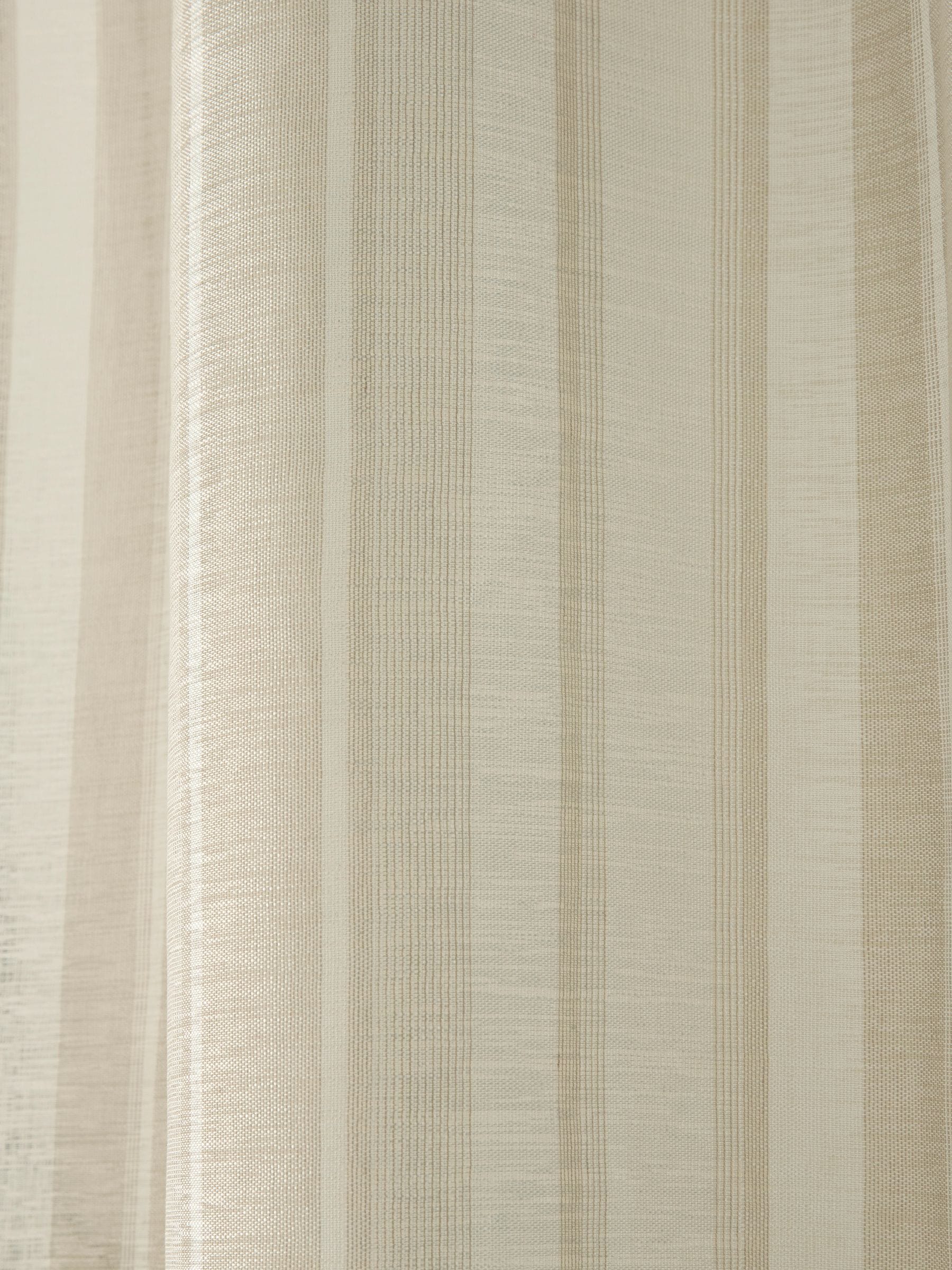 Laura Ashley Awning Stripe Voile Slot Top Sheer Panel Curtain