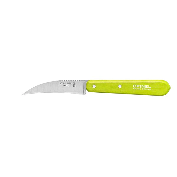 Couteau à légumes N°114 lame inox 7 cm coloris pomme Opinel