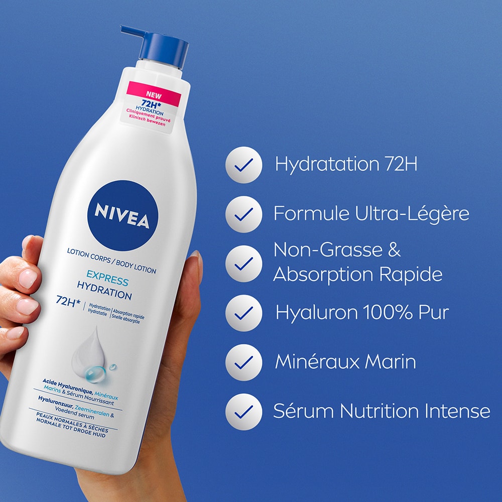 Lait corps hydratant - Hydratation Express - Minéraux marins - Peaux sèches - 250 ml