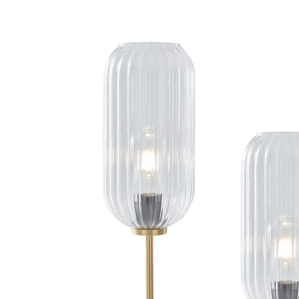 Qazqa vloerlampen rid goudkleurig e27