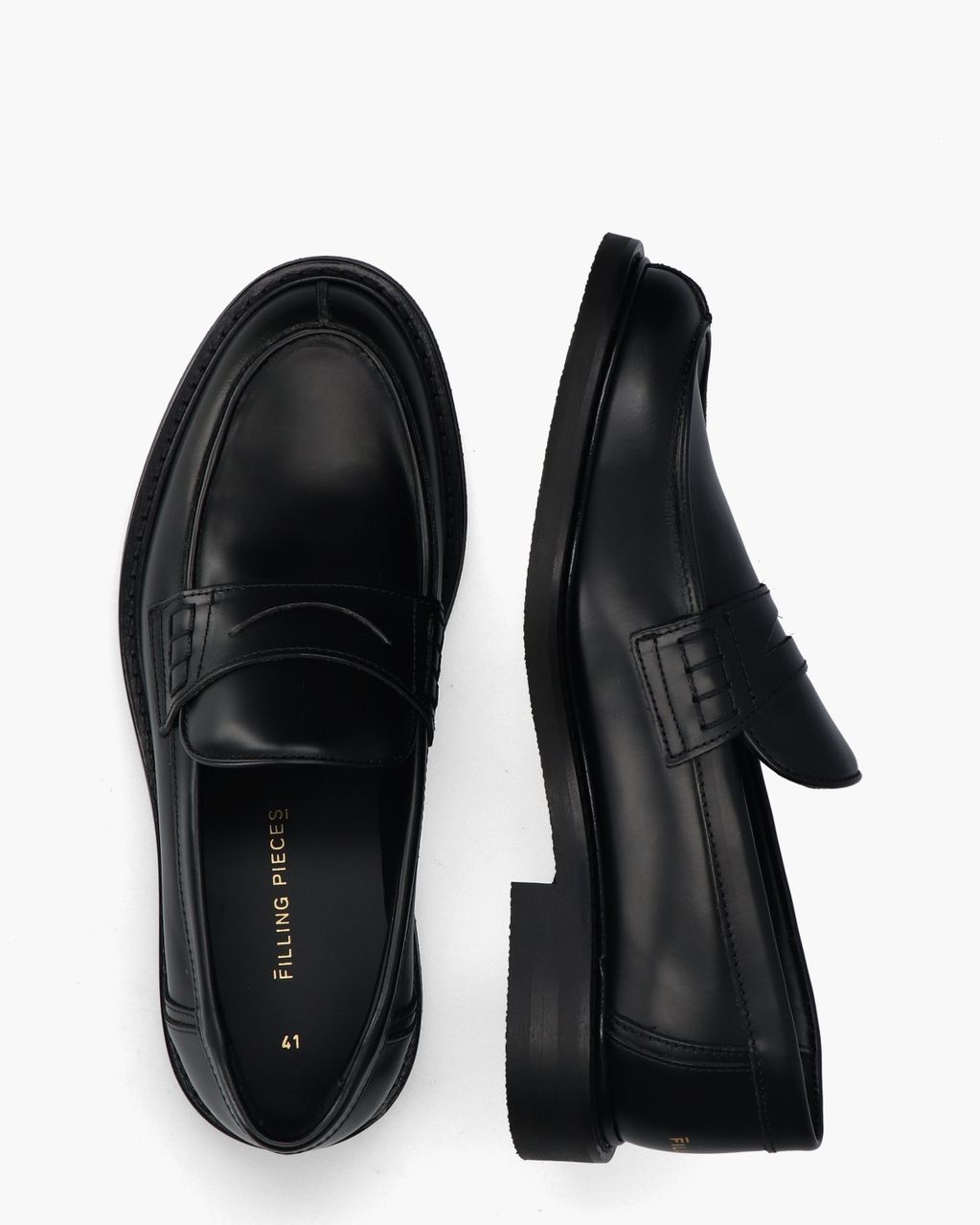 Filling Pieces Loafer Polido Minimum Zwart Herenloafers