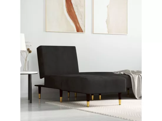 Prolenta Premium - Chaise longue noir velours
