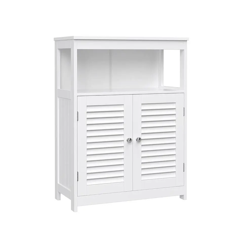 Parya Home - Badkamerkast - Vrijstaande Kast - 2 Deuren - Hout - Wit